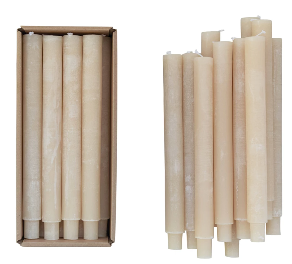 Set of 12 Unscented Taper Candles