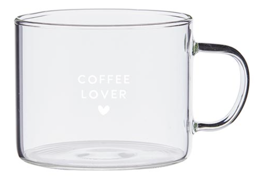 Large Glass Mug - Coffee Lover