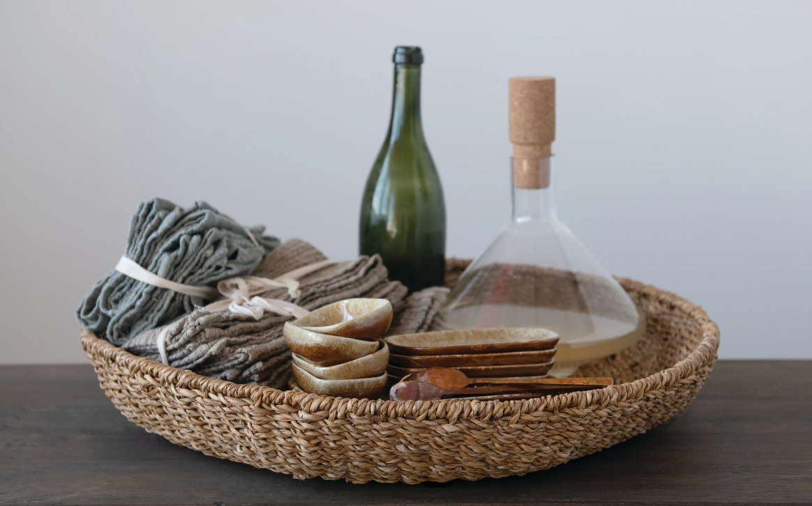 Hand-Woven Decorative Seagrass Tray