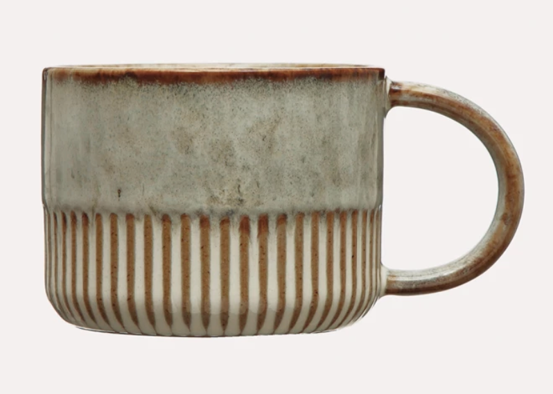 Stoneware Mug with Crimped Bottom