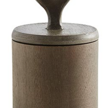 Black Wood Canister with Lid