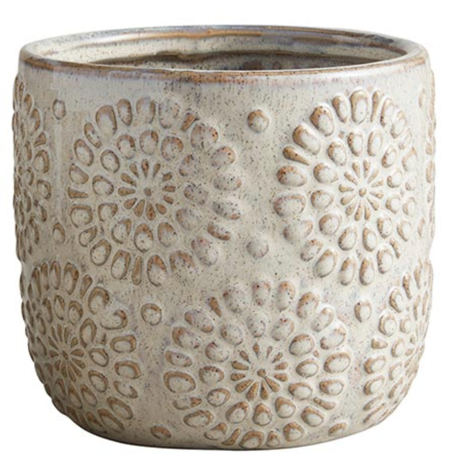 Flower Embossed Pot