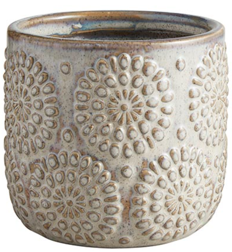 Flower Embossed Pot