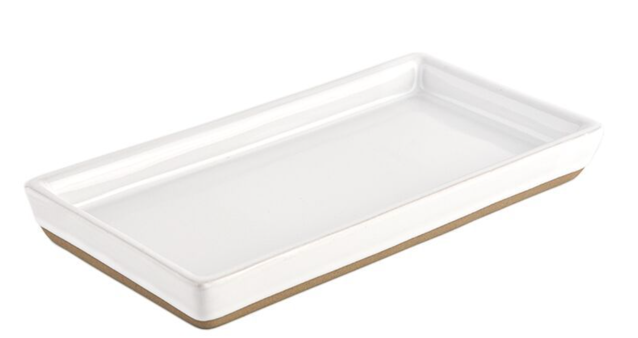 Stoneware Tray - White