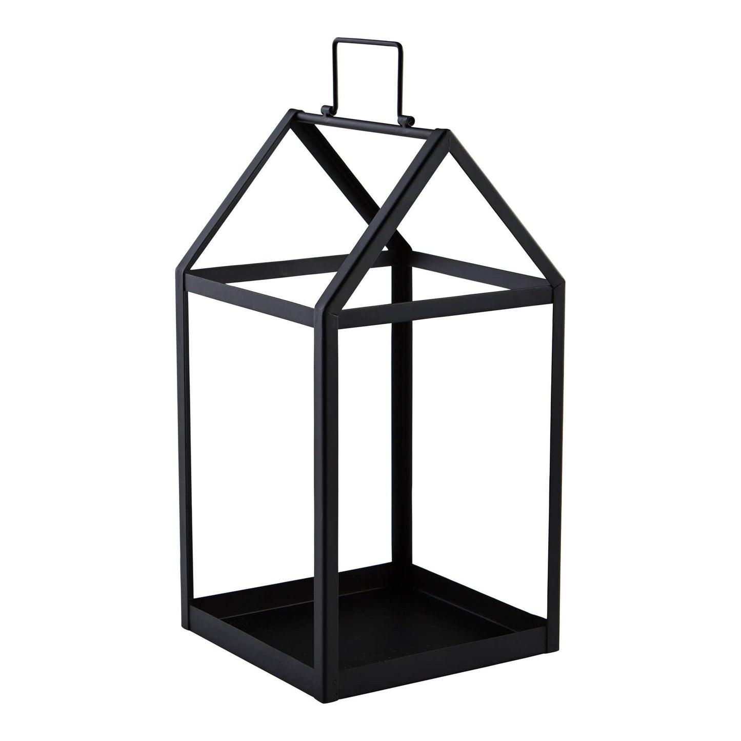 Black Open Metal Lantern