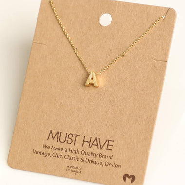 Initial A Pendant Necklace - Gold