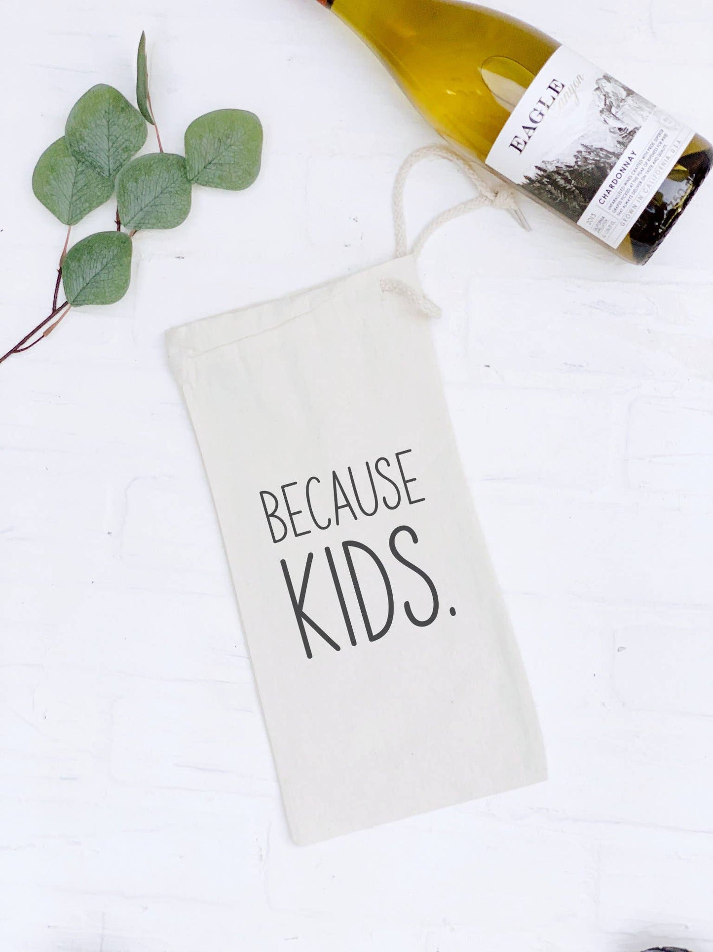 BECAUSE KIDS Canvas Wine Bag