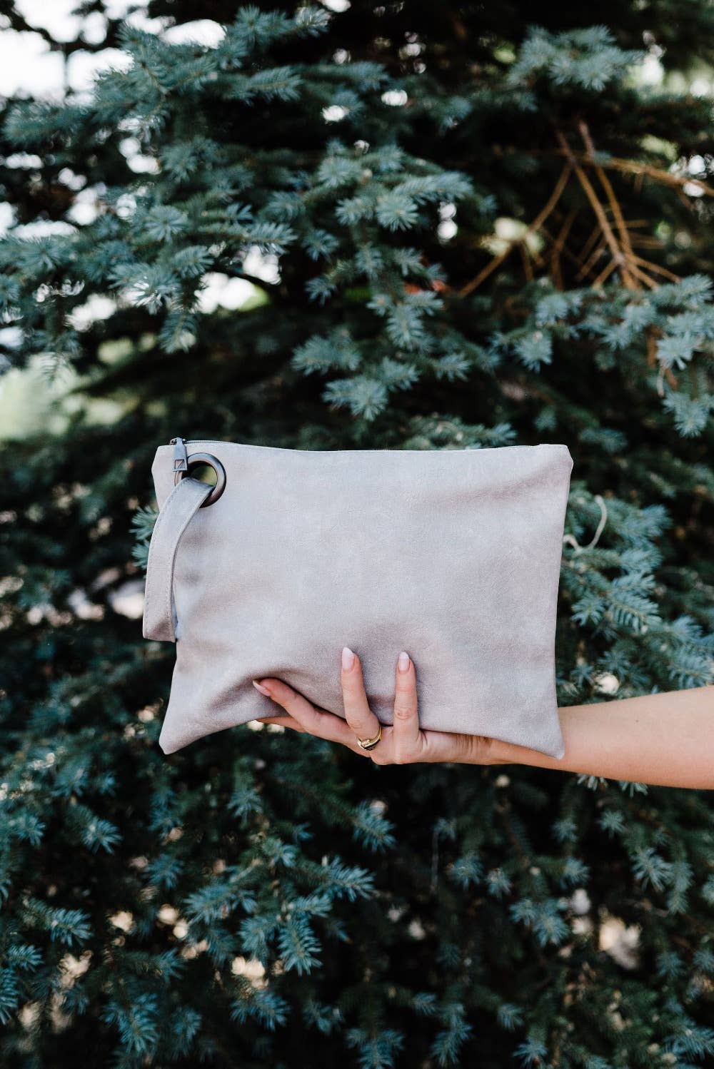 Alexa Oversized Clutch - Gray