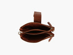 Two-Compartment Crossbody Bag with Braid Detail - Brown