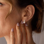 Genuine Freshwater Pearl Studs - Silver