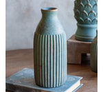 9" Green Cement Vase