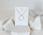 Stella Gold Circle Charm Necklace