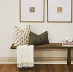 20x20 Cream and Charcoal Floral Pillow Cover