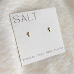 Tiny Gold Cross Studs
