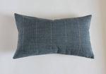 14x20 Dark Blue with Subtle Stripes Lumbar Pillow Cover