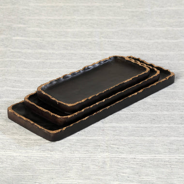 Midnight Gold Wooden Tray