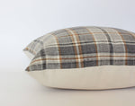 12x20 Brown Plaid Pillow Cover