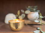 Blackberry & Saffron - 14oz Soy Candle in Brass Bowl