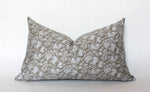 22x22 Olive Meridan Floral Pillow Cover