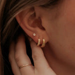 Rue Gold Brushed Hoops