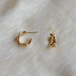 Criss Cross Gold Hoop Earrings