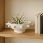 White Iron Hobnail Bowl