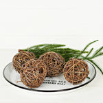 4" Twiggy Rattan Ball - Set of 4