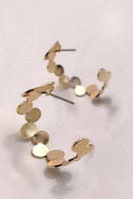 Double Circle Bubble Hoop Earrings - Gold