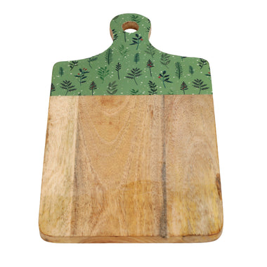 Green Leaf Design Resin Serving Board