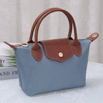 Britney Nylon Double Handle Crossbody Bag - Blue Grey