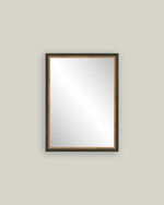 6x6 Ridged Brass Brown Framed Mirror