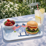 Freedom250® Patriotic Hydrangea Tote Serving Tray