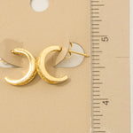 CZ Studs Hoop Earrings - Gold