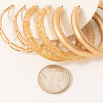 Matte Tube Hoop Earrings Set