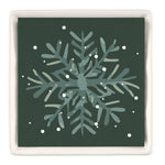 Ceramic Napkin Tray + Napkins - Snowflake