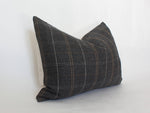 22x22 Glenton Dark Gray Plaid Pillow Cover
