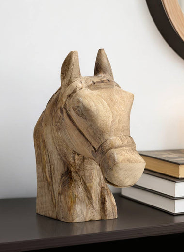 Handcrafted Carved Wooden Horse