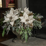 12" Frosted Holly with Pinecones Pick