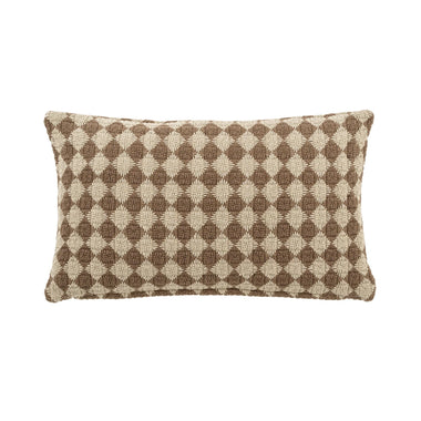 14x31 Check Weave Brown Pillow