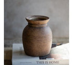 6" Vintage Brown Ceramic Vase
