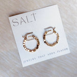 Beaded Gold Hoops