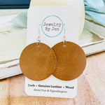 Leather Caramel Earrings