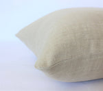 18x18 Oatmeal Beige Linen Pillow Cover