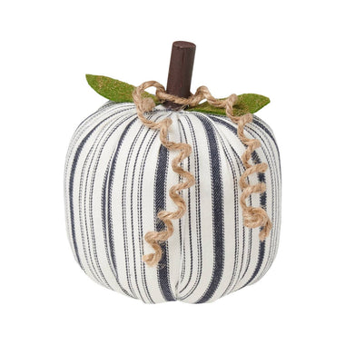Medium White Striped Pumpkin
