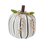 Medium White Striped Pumpkin