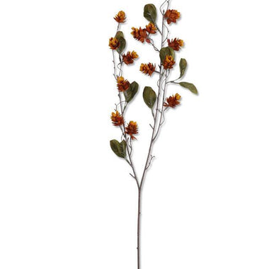 35 Inch Rust Hops w/Leaves Spray