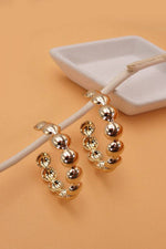 Gold Bubble Hoop Earrings:  Gold