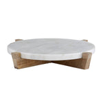 11" Marble & Mango Wood Riser- Natural