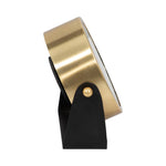 Black/Gold Metal Round Table Clock