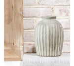 8.25" Gray Ridged Vase